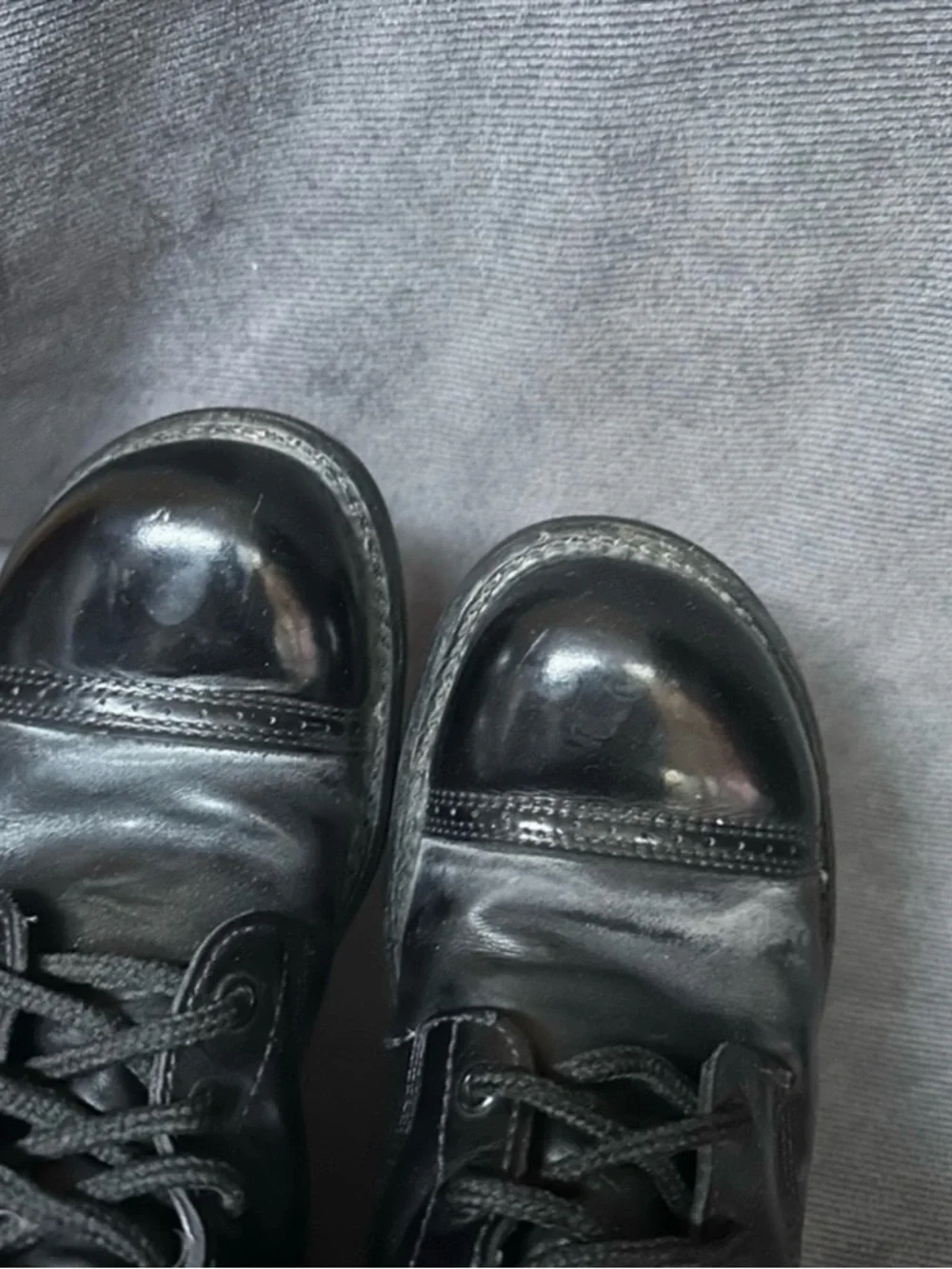 Vintage Corcoran Army Jump Combat Boots Black Leather Cap Toe Size 9.5 E